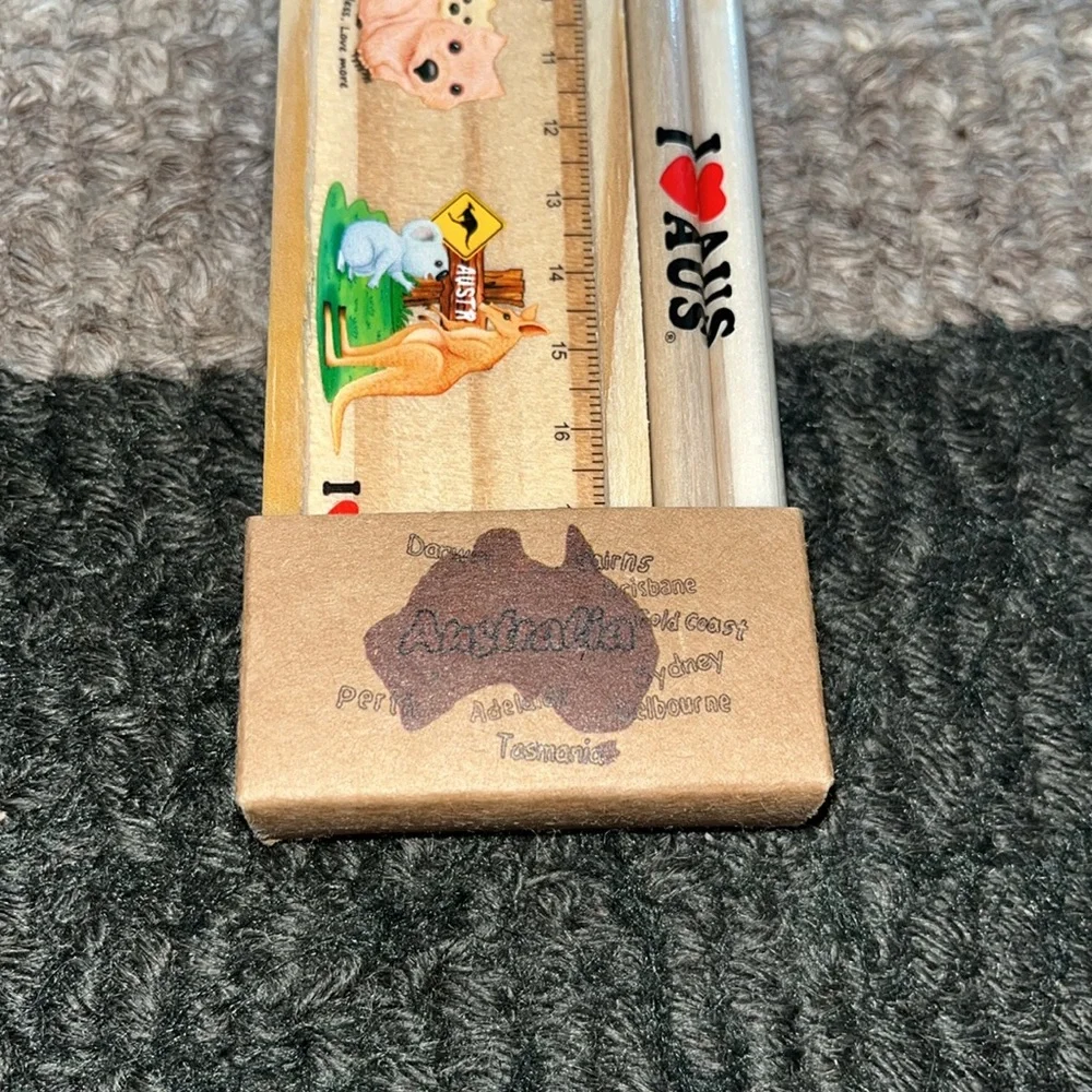 I Love Australia Pencil set + Wood box